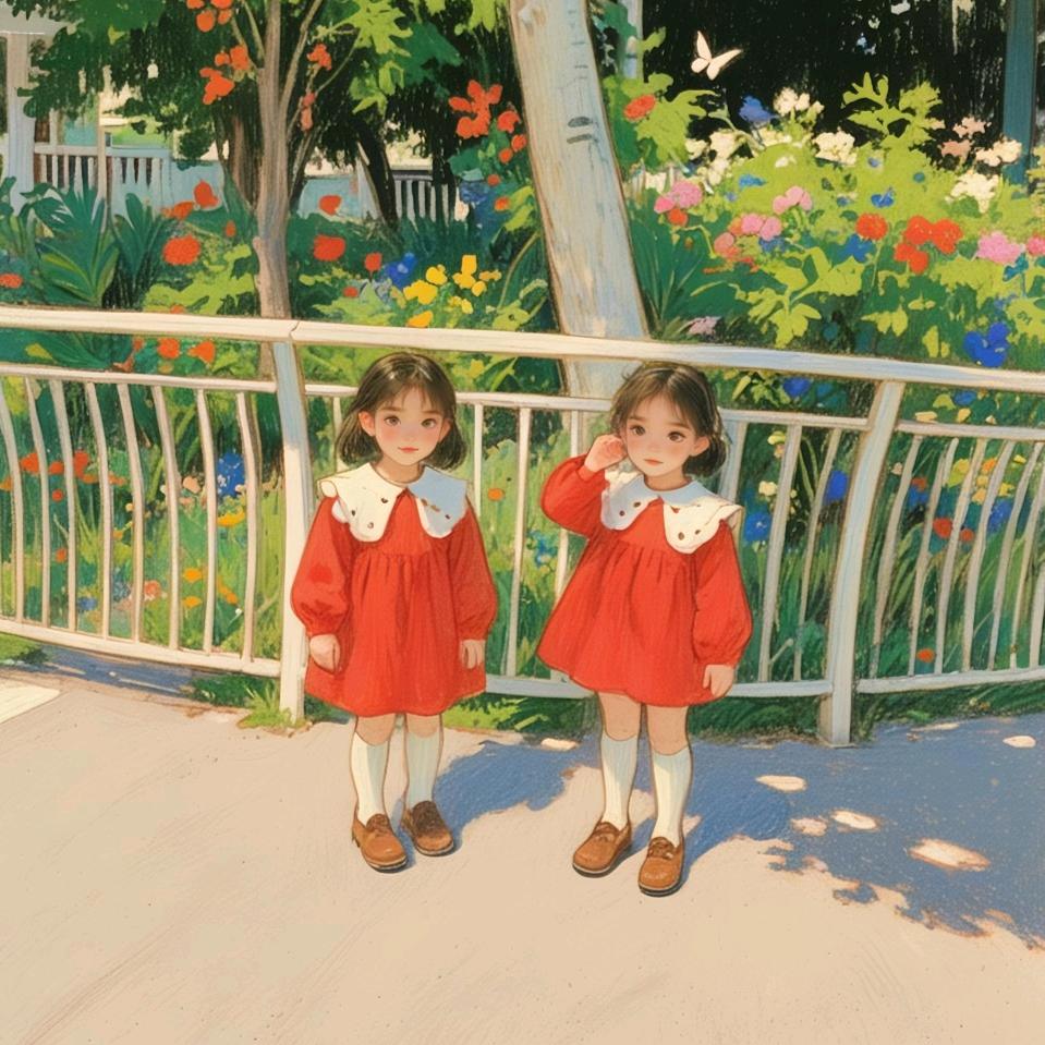 混血双胞胎姐妹 ➕弟弟