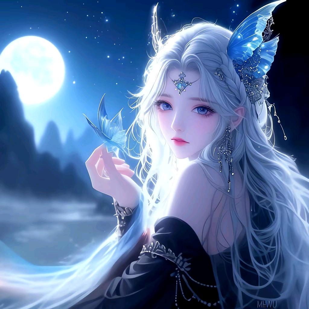 ❅明月笑红尘💠待君归来一生一世一双人头像