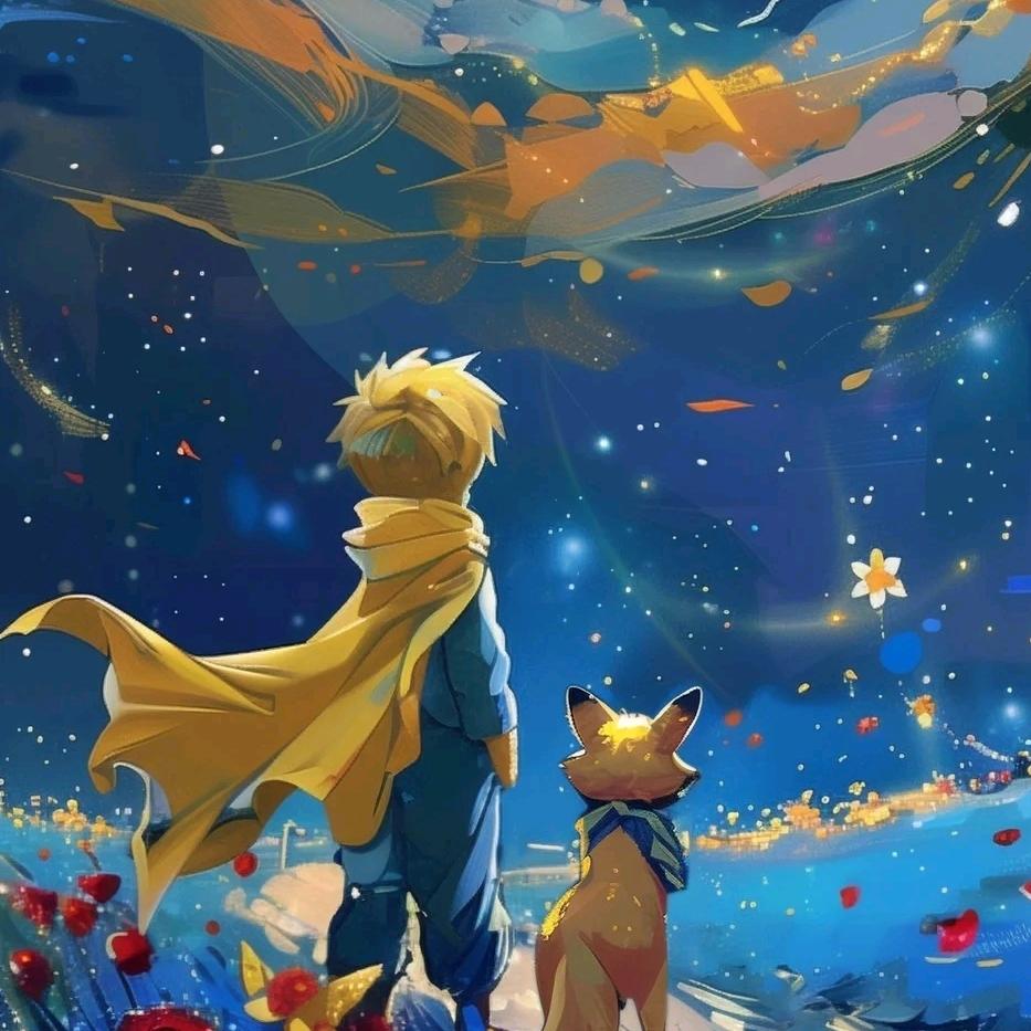 蓝玫瑰与猫