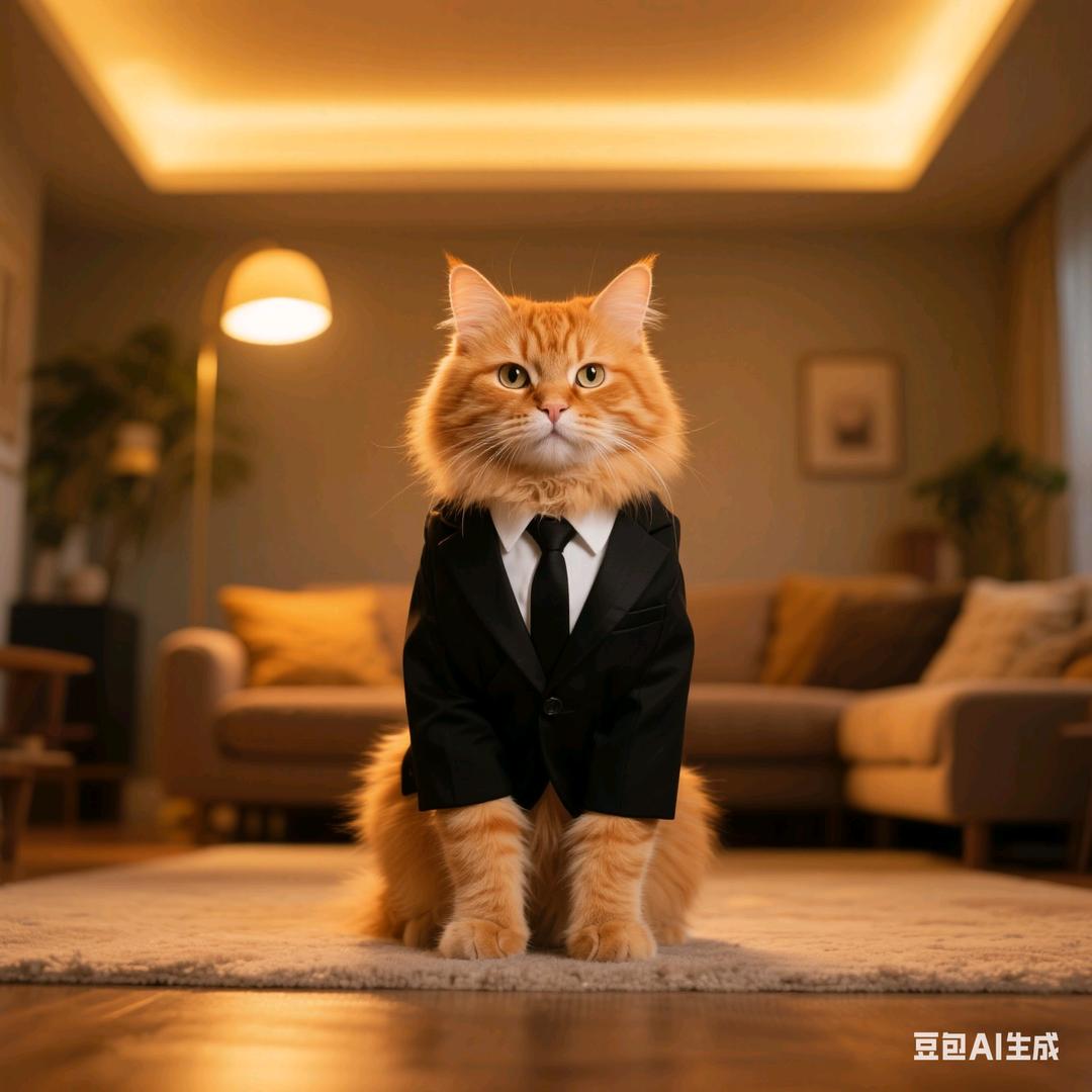勇敢橘猫不怕困难