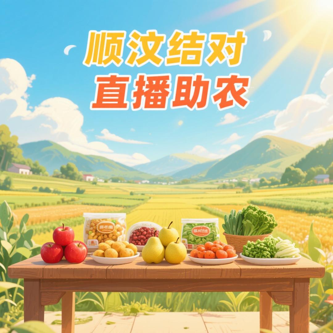 顺汶结对 直播助农