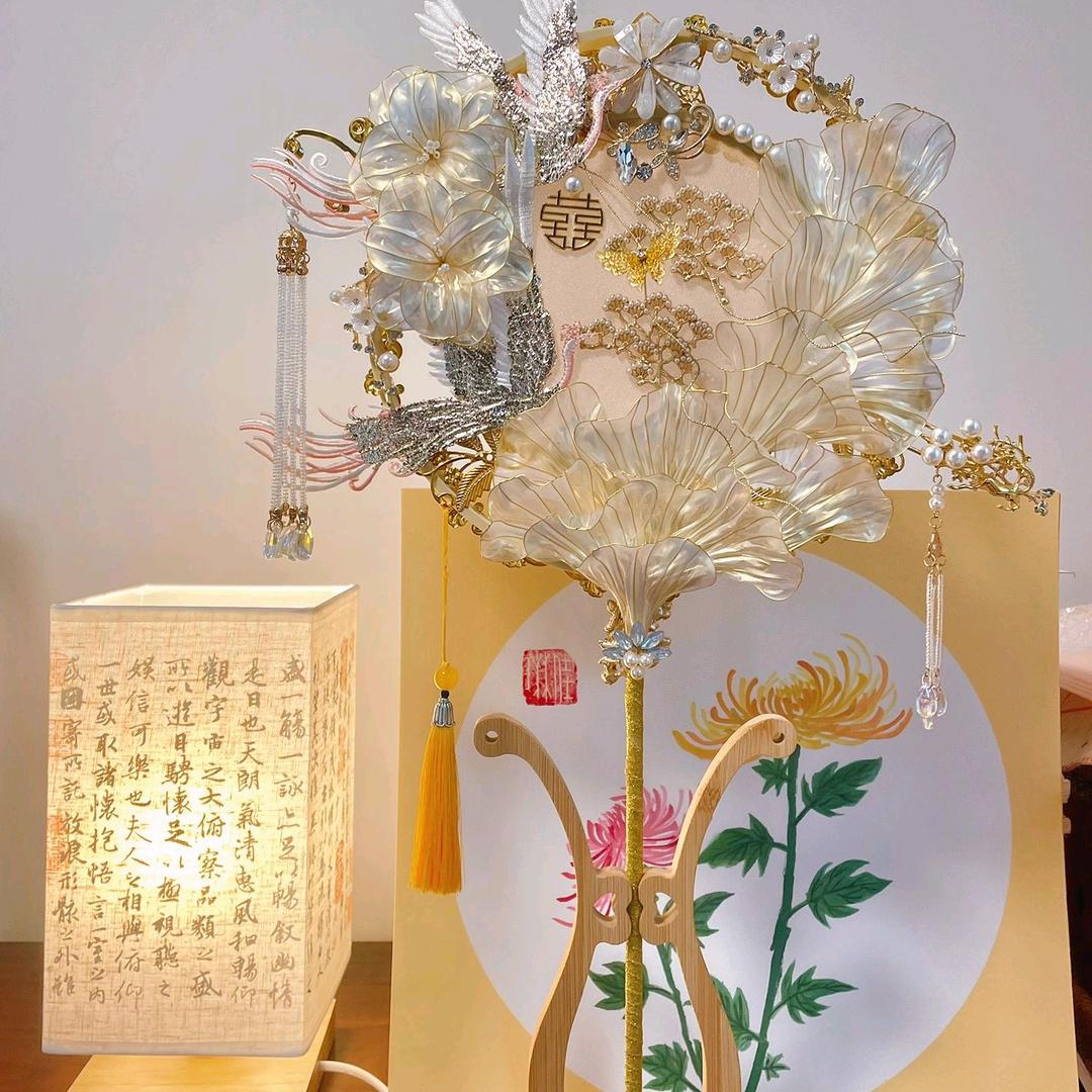 拾文婚礼手工团扇