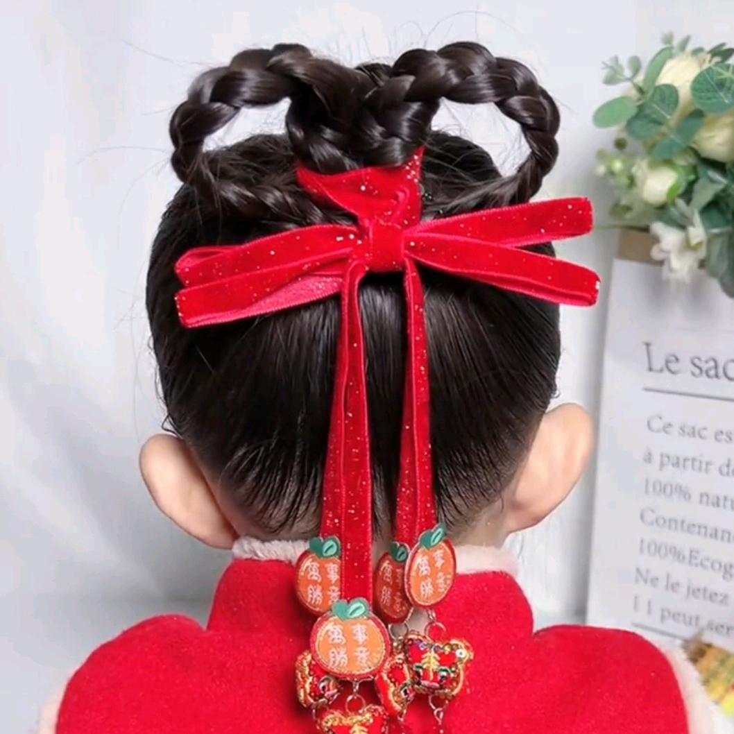 小予予儿童编发