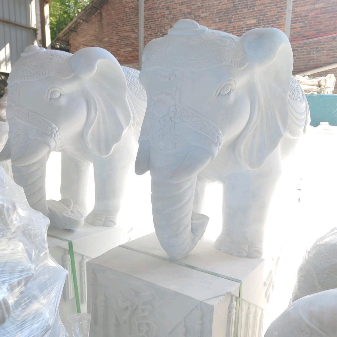 汉白玉大象石雕厂家