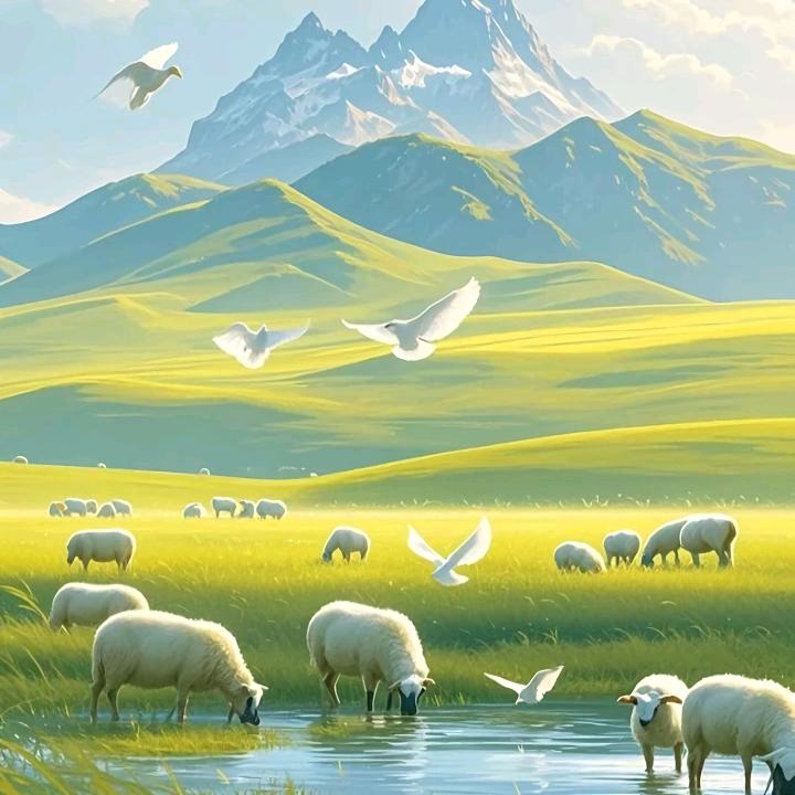 草场小羊