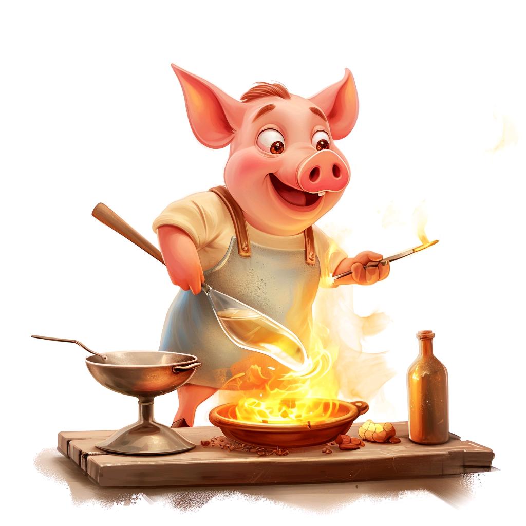 一只在广州烧玻璃的火烧猪🐷