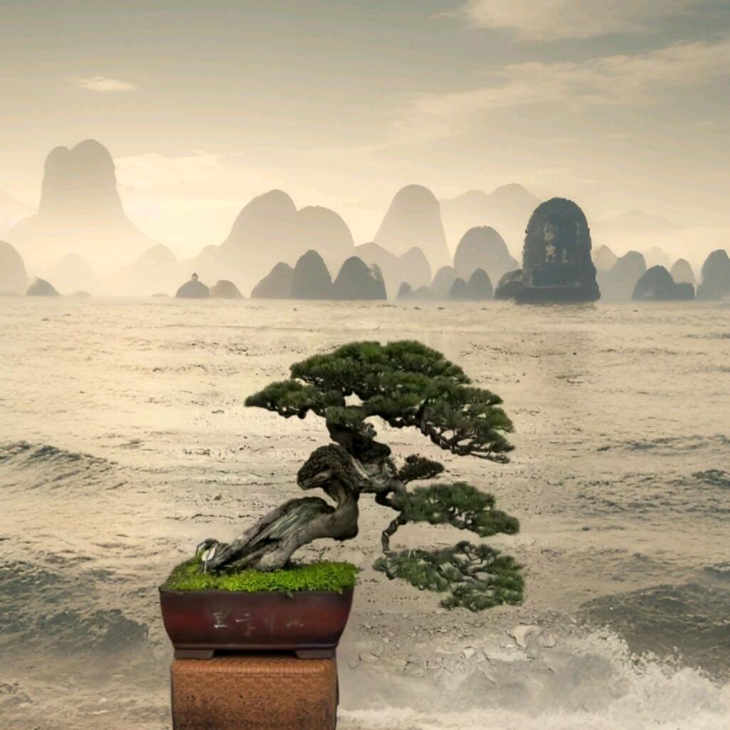 盆中景