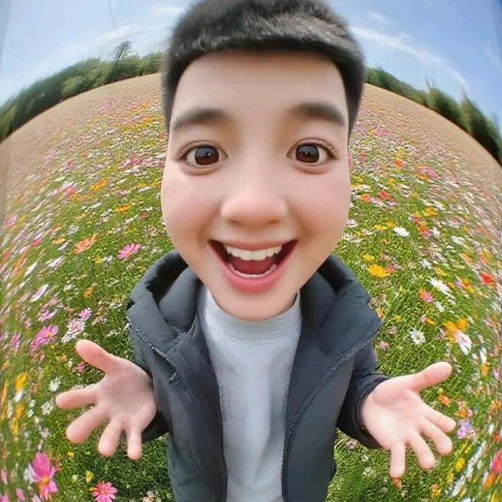 开心。