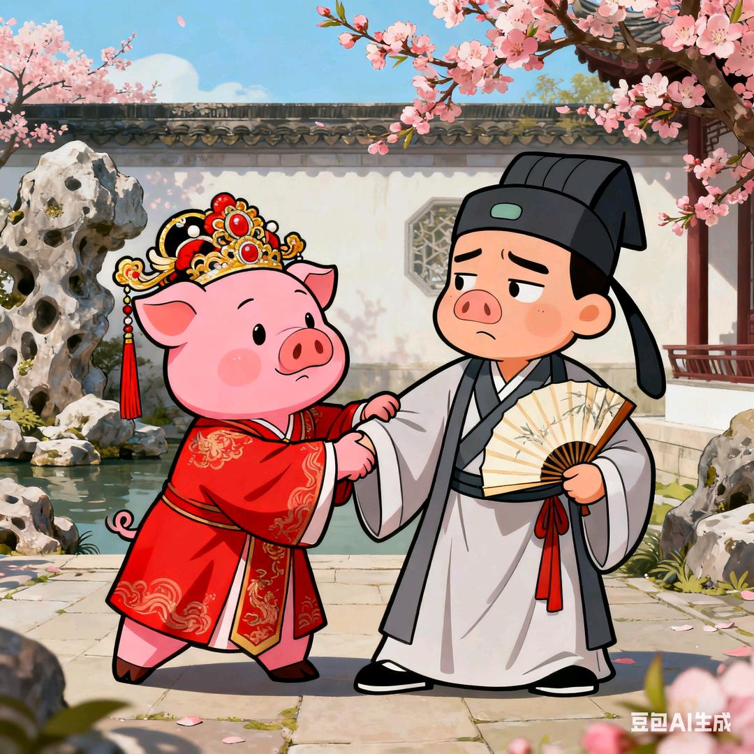 梁删博与🐷硬来