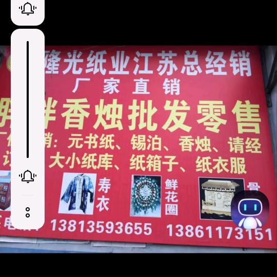 常州市钟楼区西林街道胖胖香烛批发127号