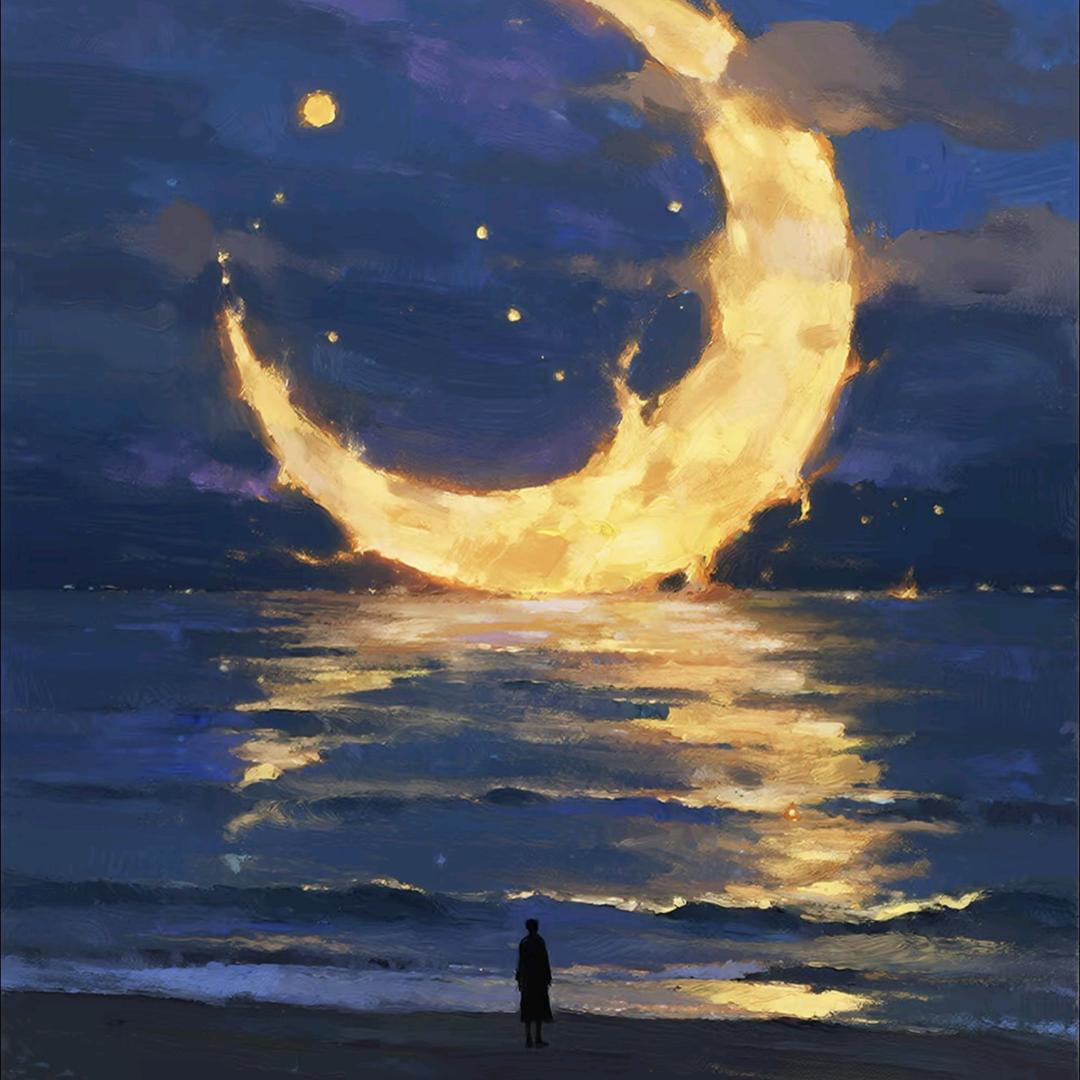 月似通碧若坠明