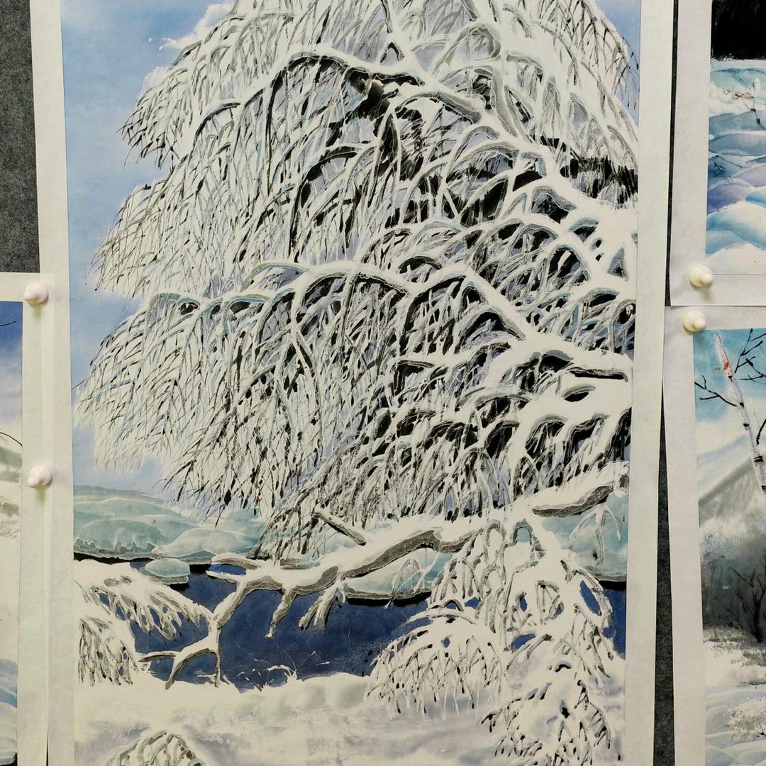 冰魂矾墨冰雪画