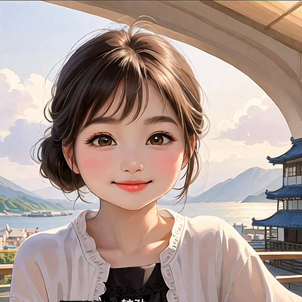 逆光下的微笑