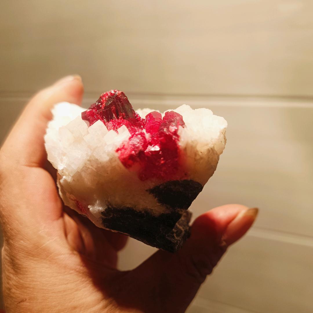 ♥湘辉凰朱砂（茶田原石）