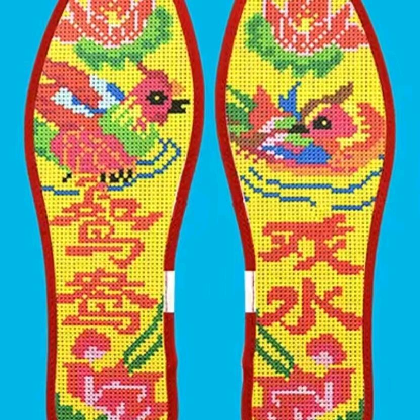 金桔手工鞋垫～鸿运玫瑰（代绣+定制成品