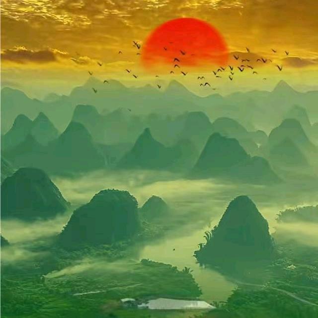 喜见昇卿（艳阳高照福满乾坤）