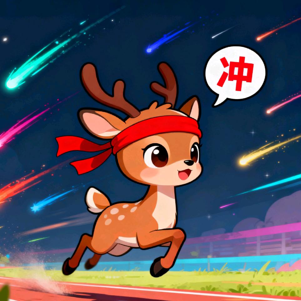 小鹿加油冲