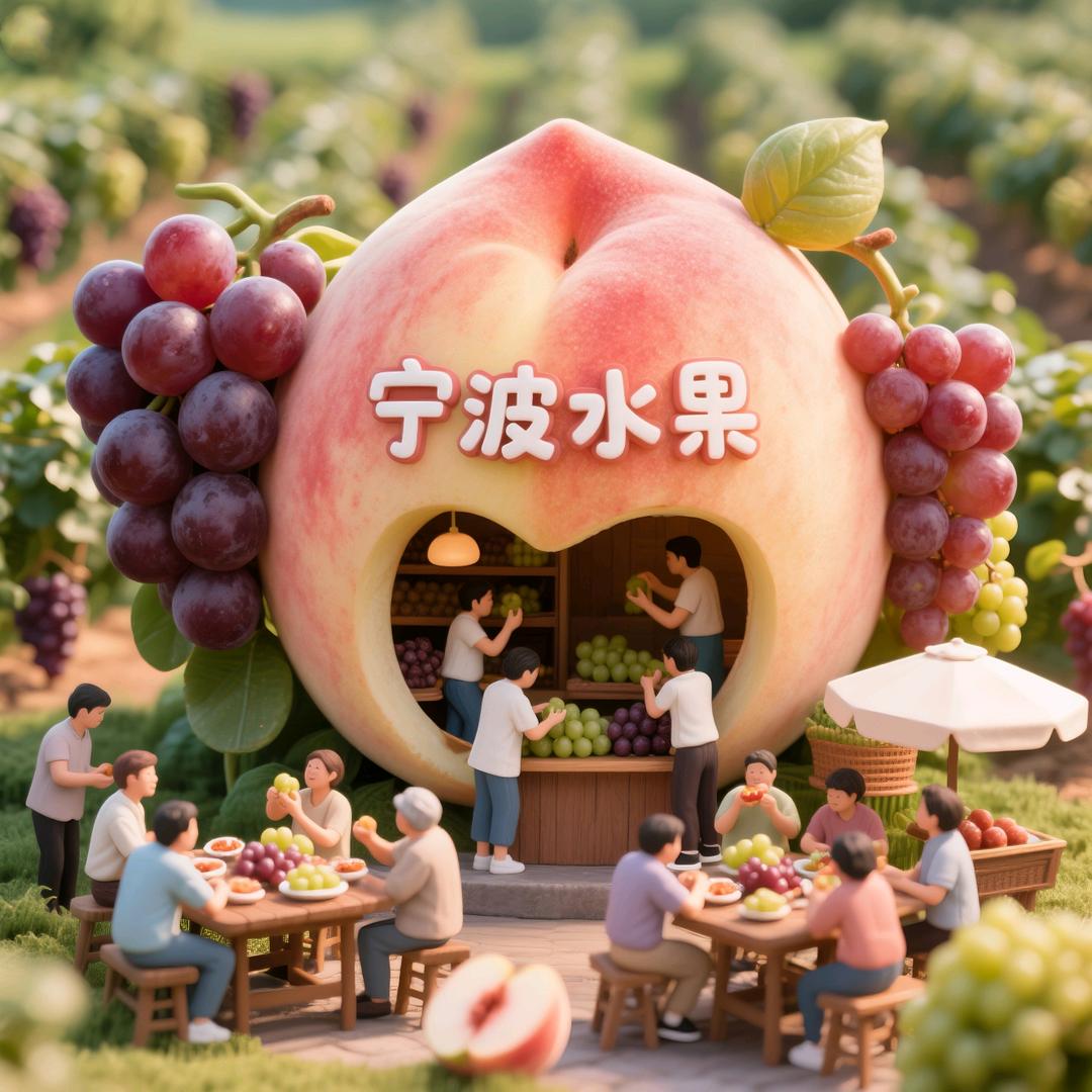 奉化水蜜桃夏黑葡萄采摘园批发7月8月