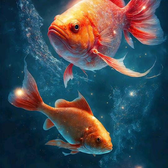 鱼在水中游