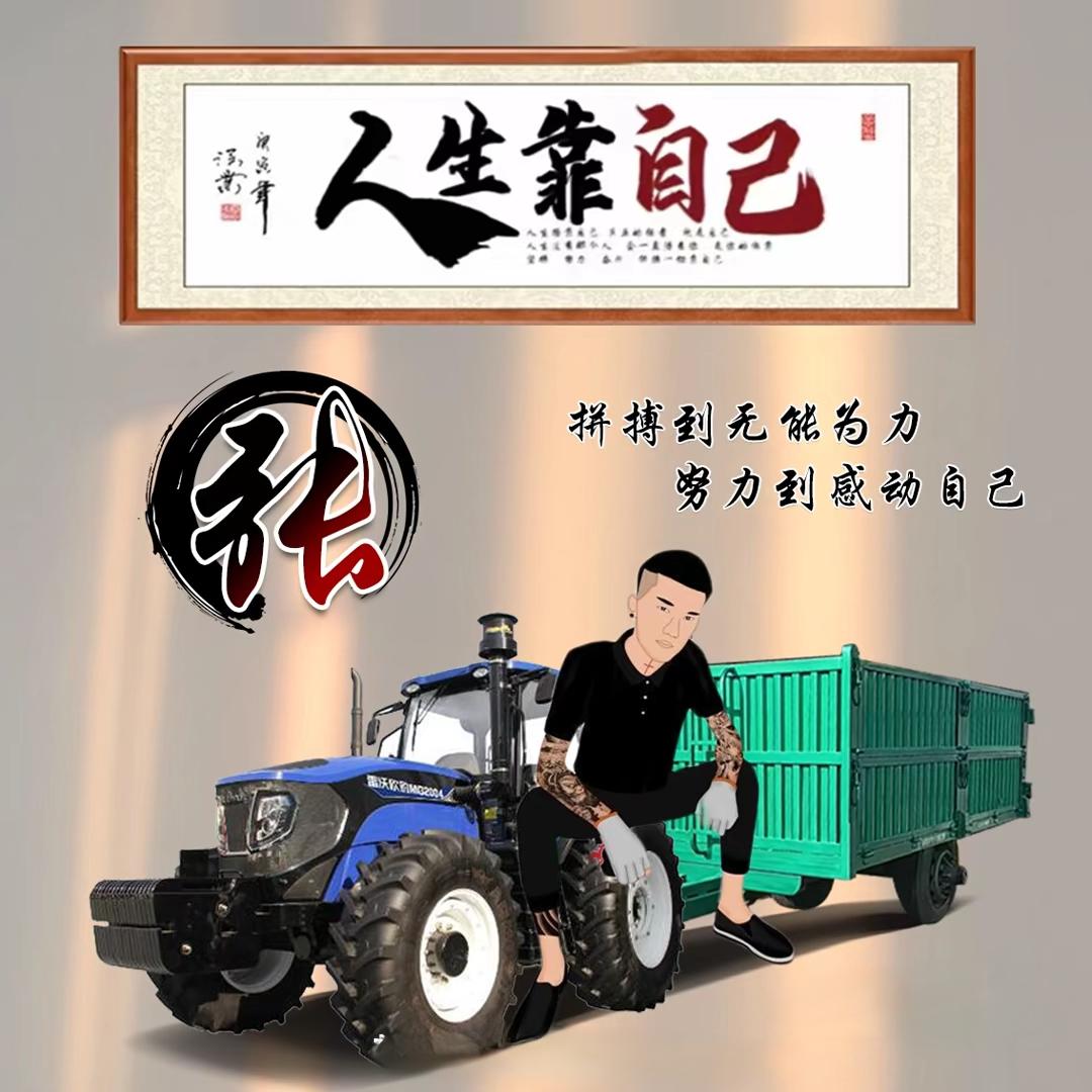 开拖拉机的男孩