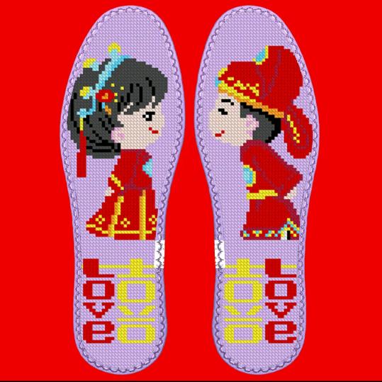 七七姐🌹十字绣鞋垫