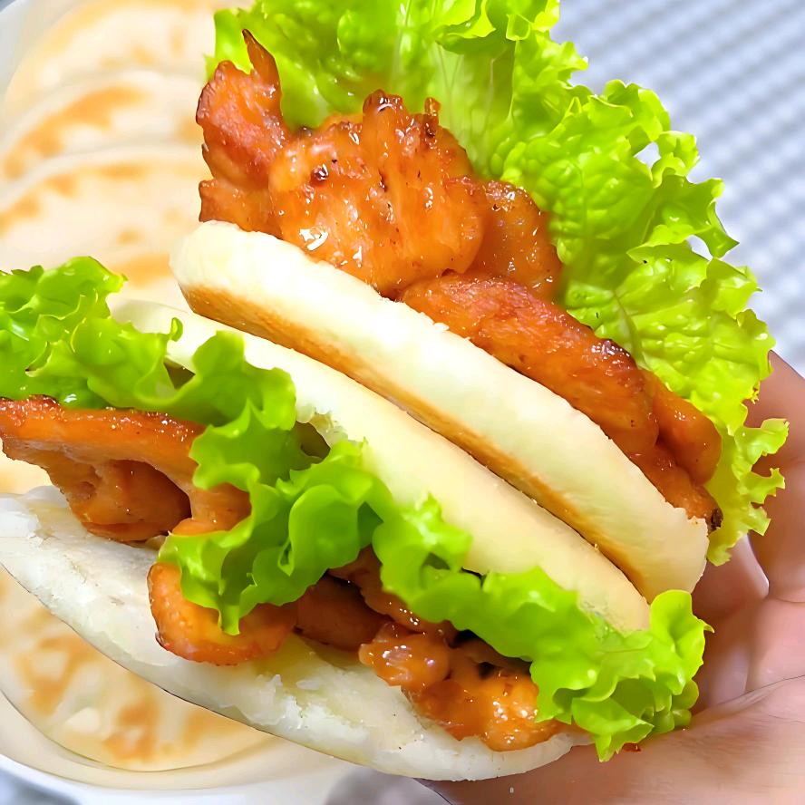 李想里脊肉夹馍