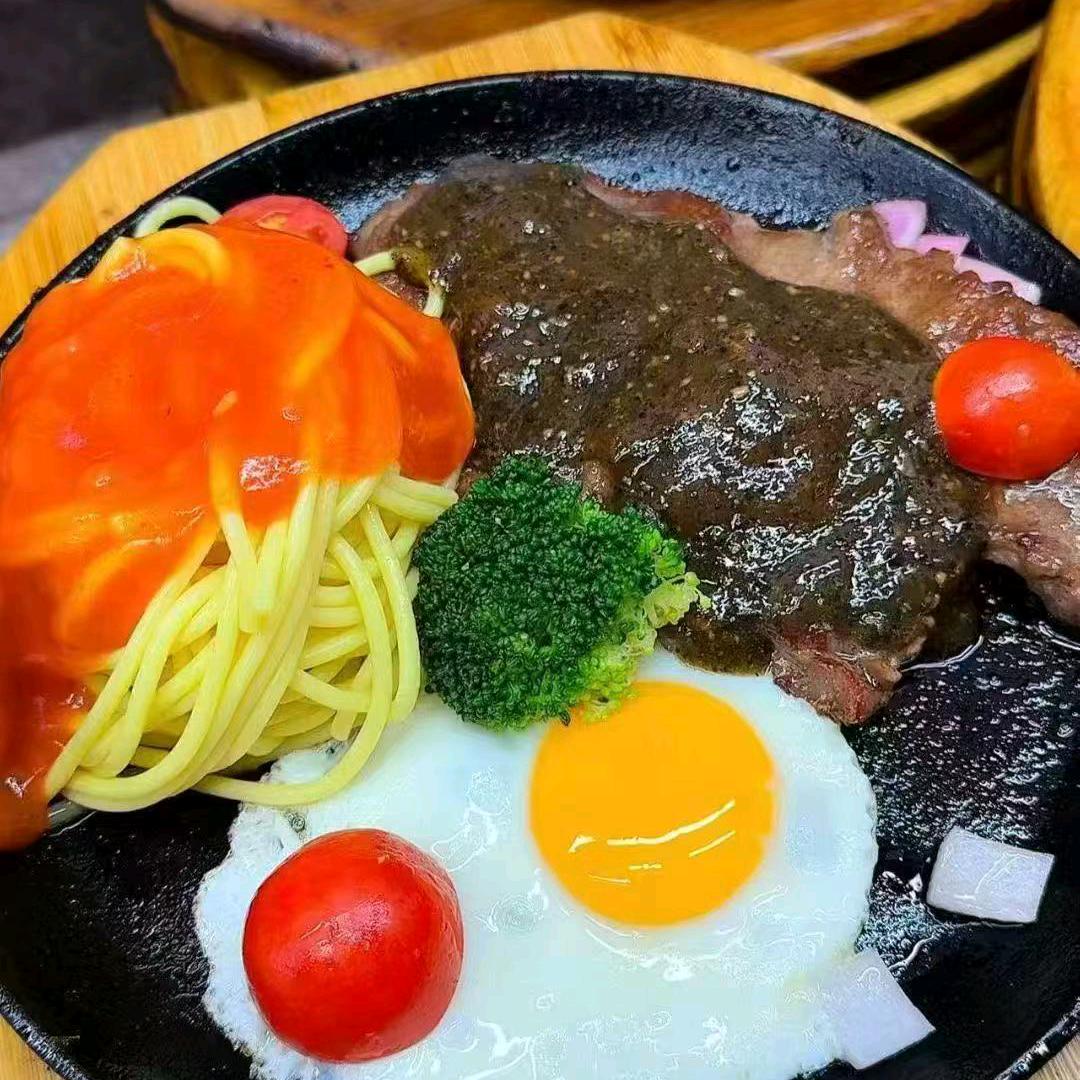 崇阳街头牛排