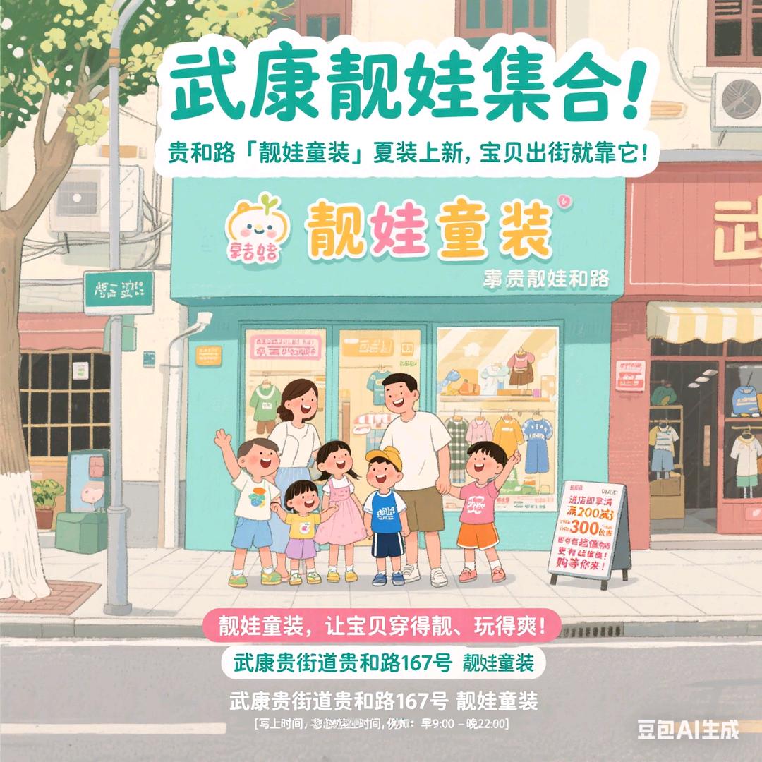 《靓娃童装，贵和路167号》《赢家房产》