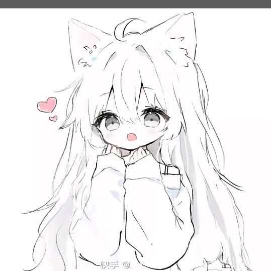 白色可爱猫咪。