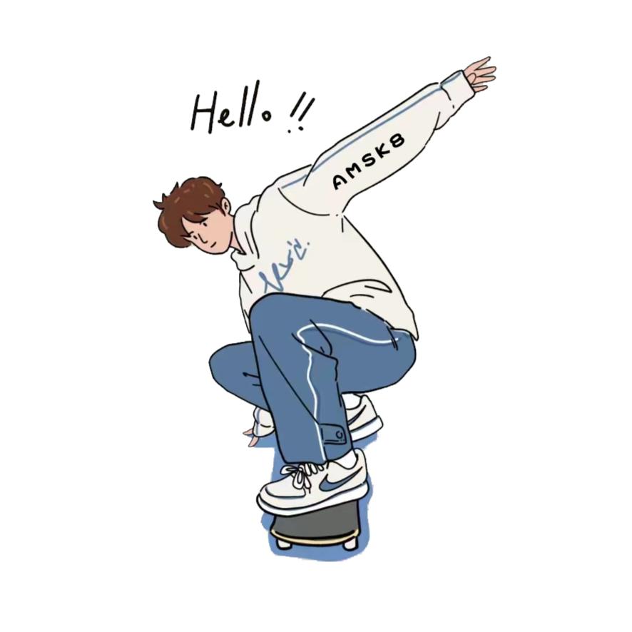 靓爸玩滑板 AMSK8