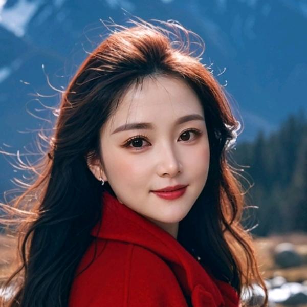 南天柱脚下的苗妹。