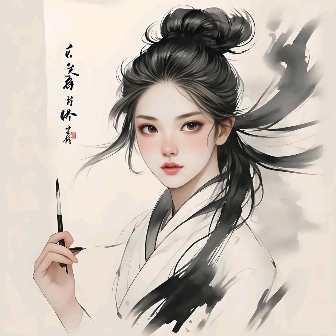 新笔蘸墨人