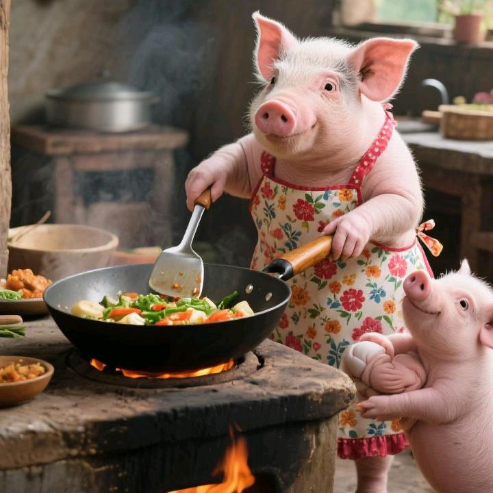 卖猪肉的芳姑娘