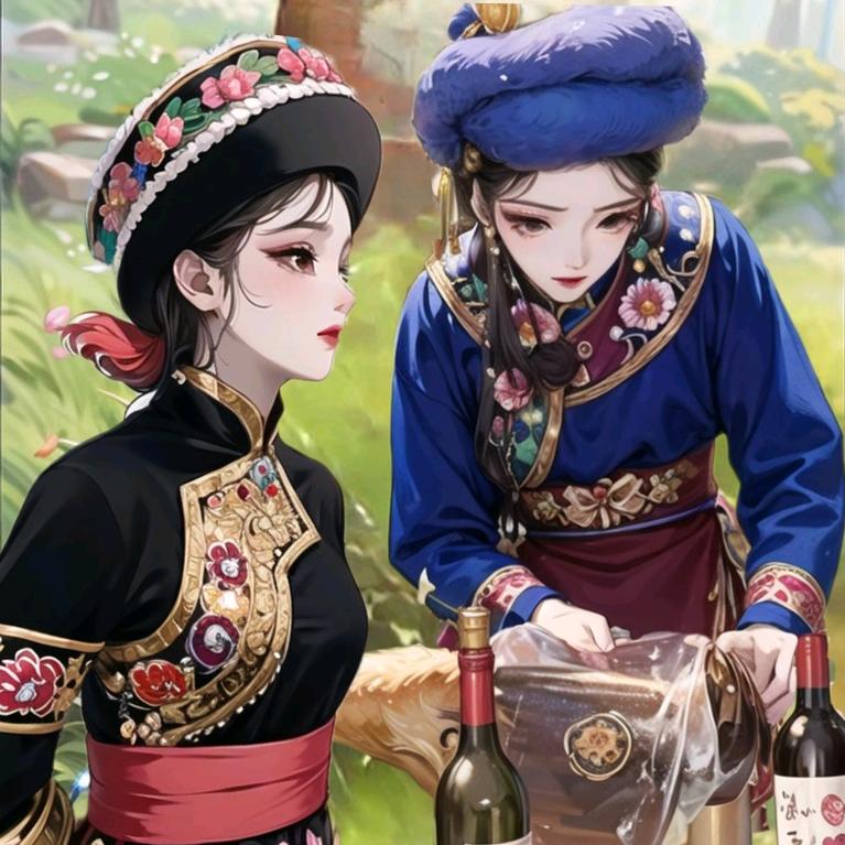 云上农舍的一对锦鲤