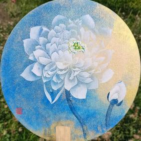 众雅文创摆台团扇