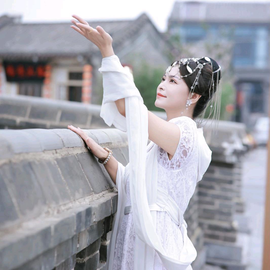 娉婷袅娜   水墨青花