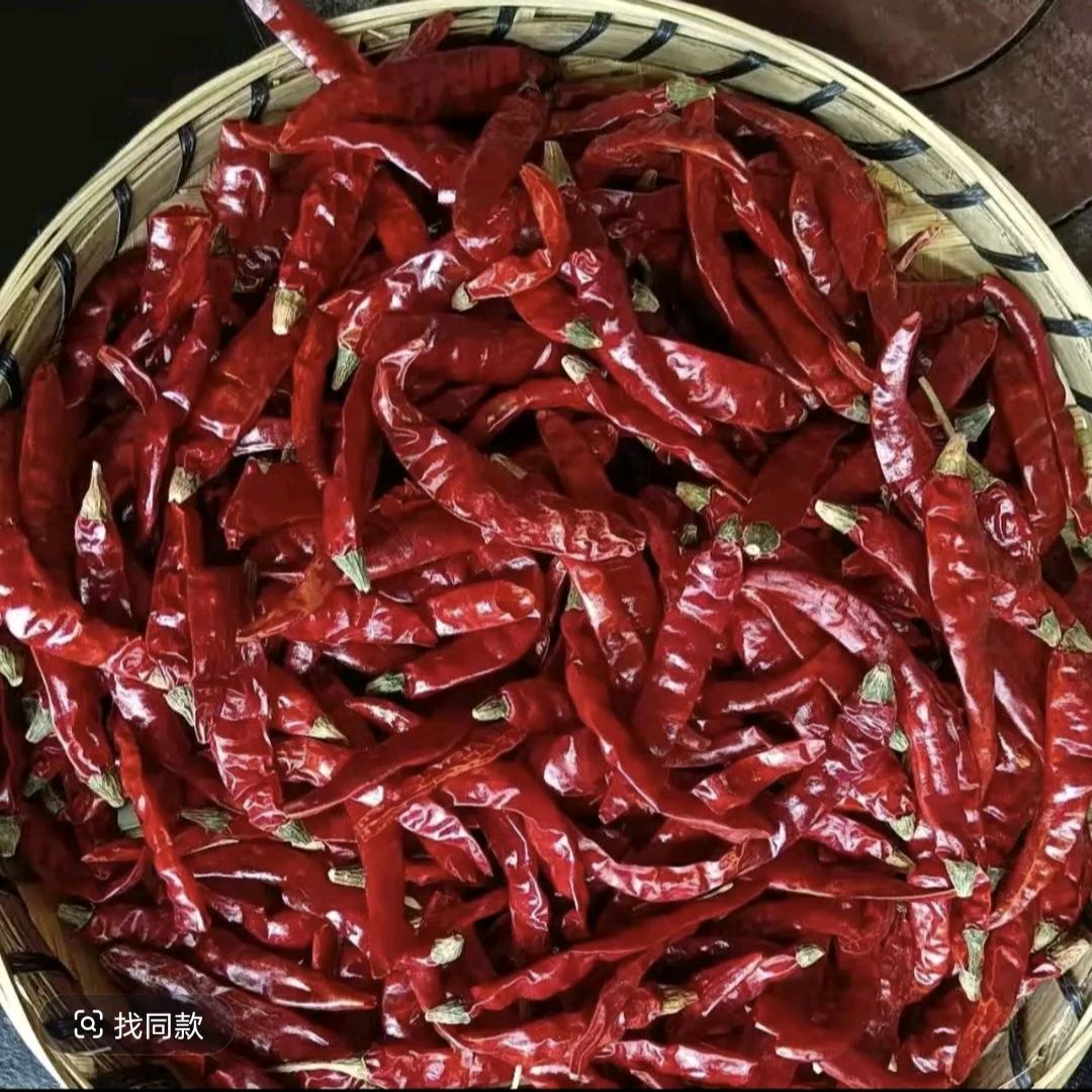 自然晾晒干辣椒