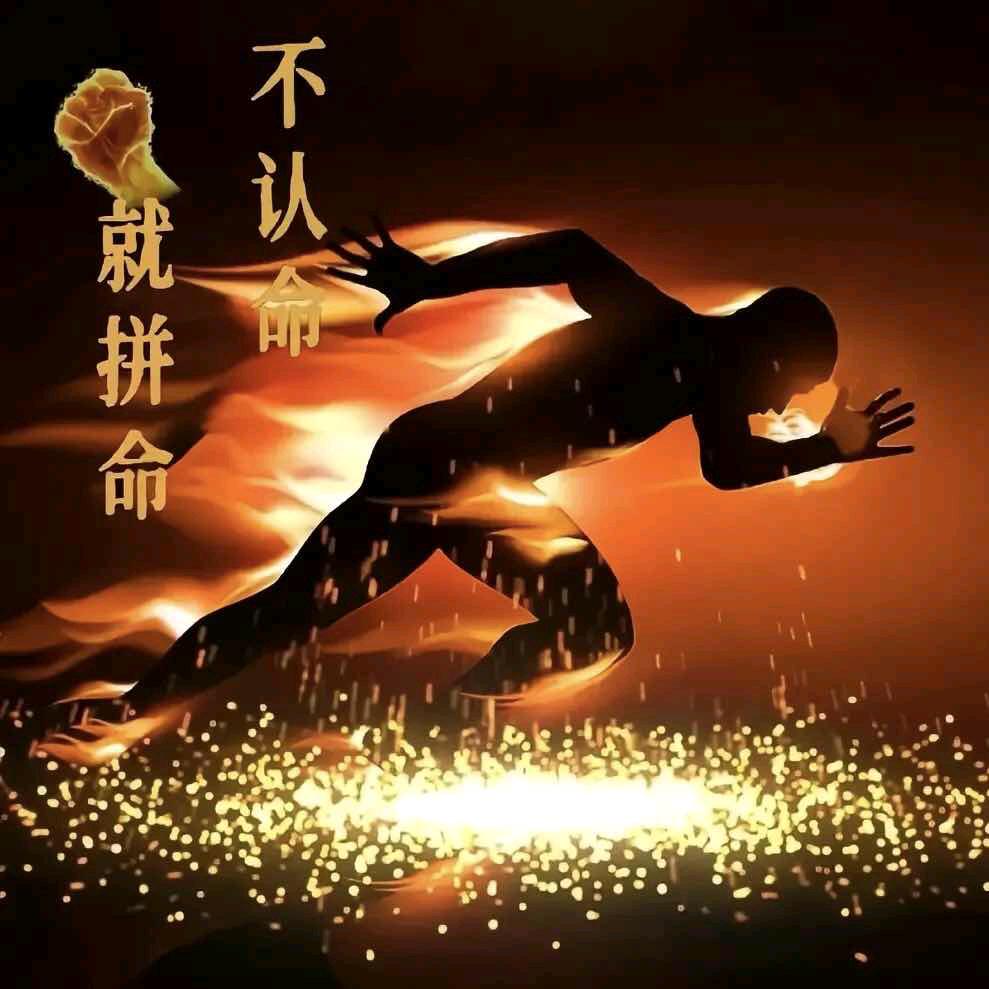 自我。努力拼搏。