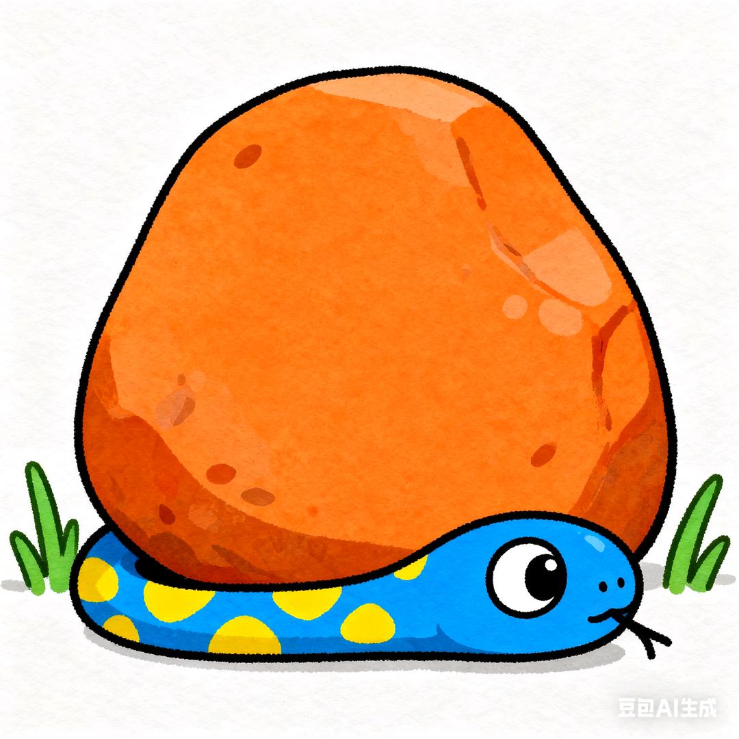 小小的🪨下有小🐍