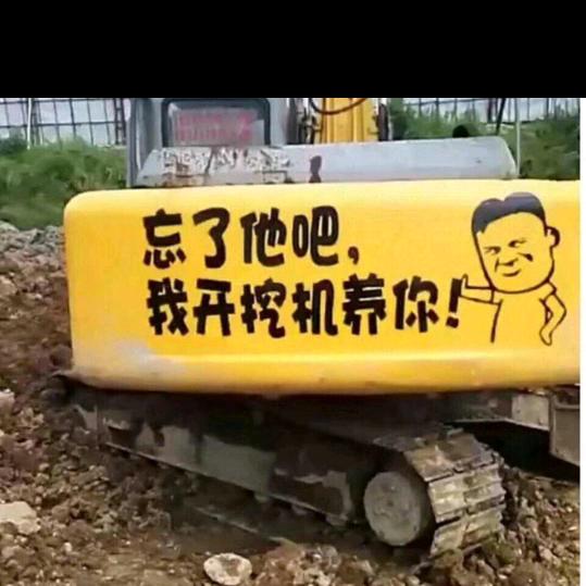 忘掉他，我开挖机养你