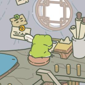 喵，要靠在蛙的胸膛上哇