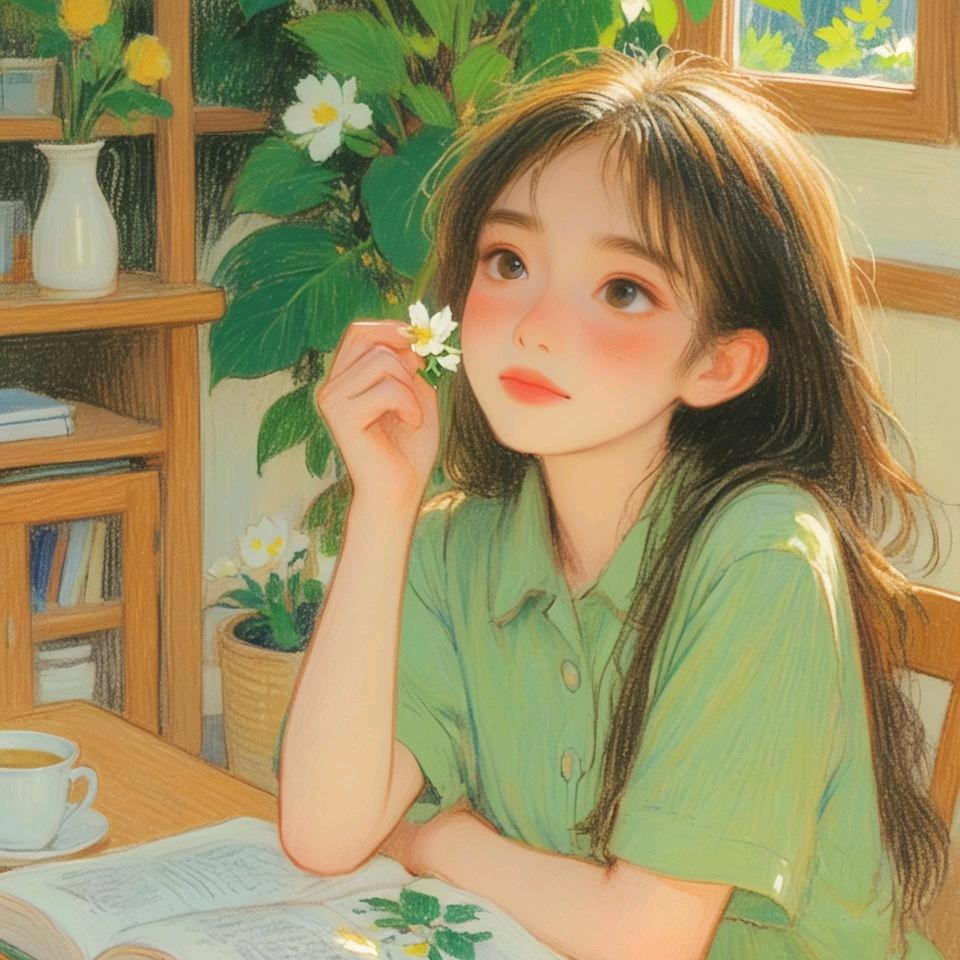 卖菱角的小姑娘