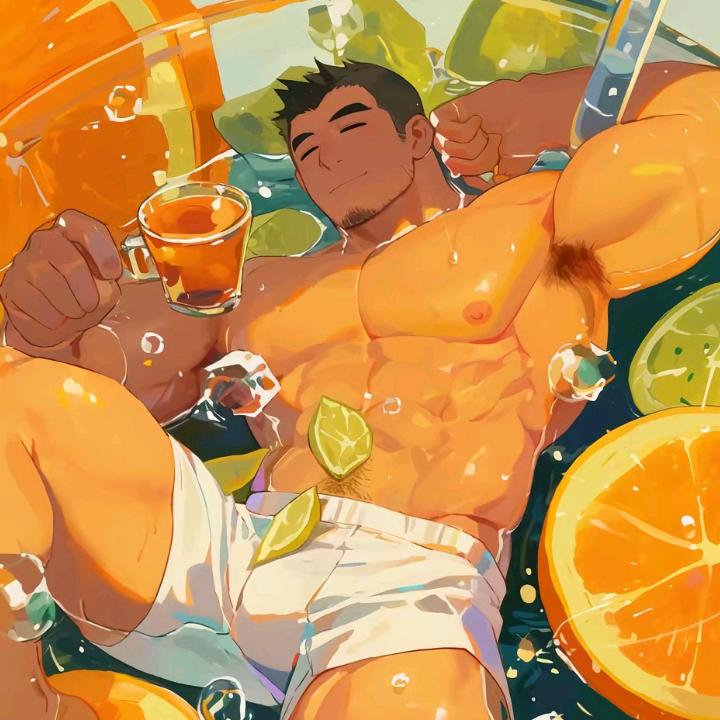 🌈彩虹男0和1中间🌈抽象