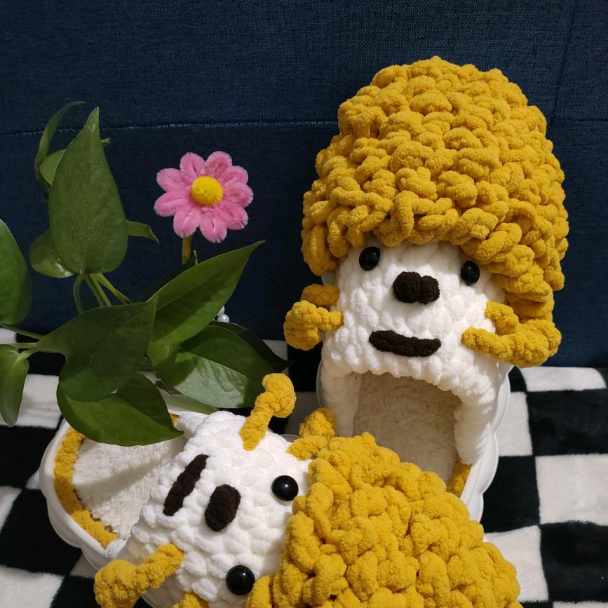 爱编织爱毛线(手工拖鞋，婚鞋定制)