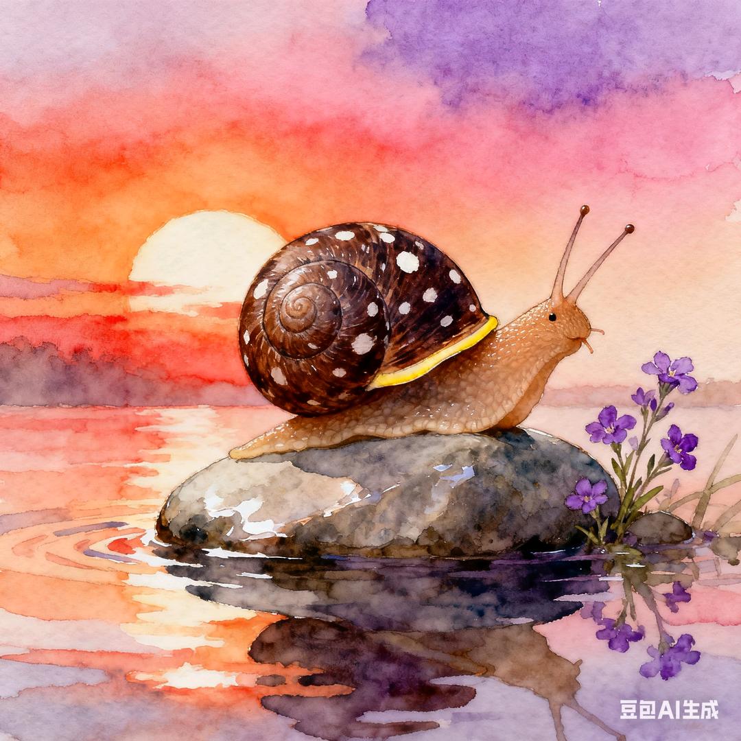 骑着蜗牛追夕阳