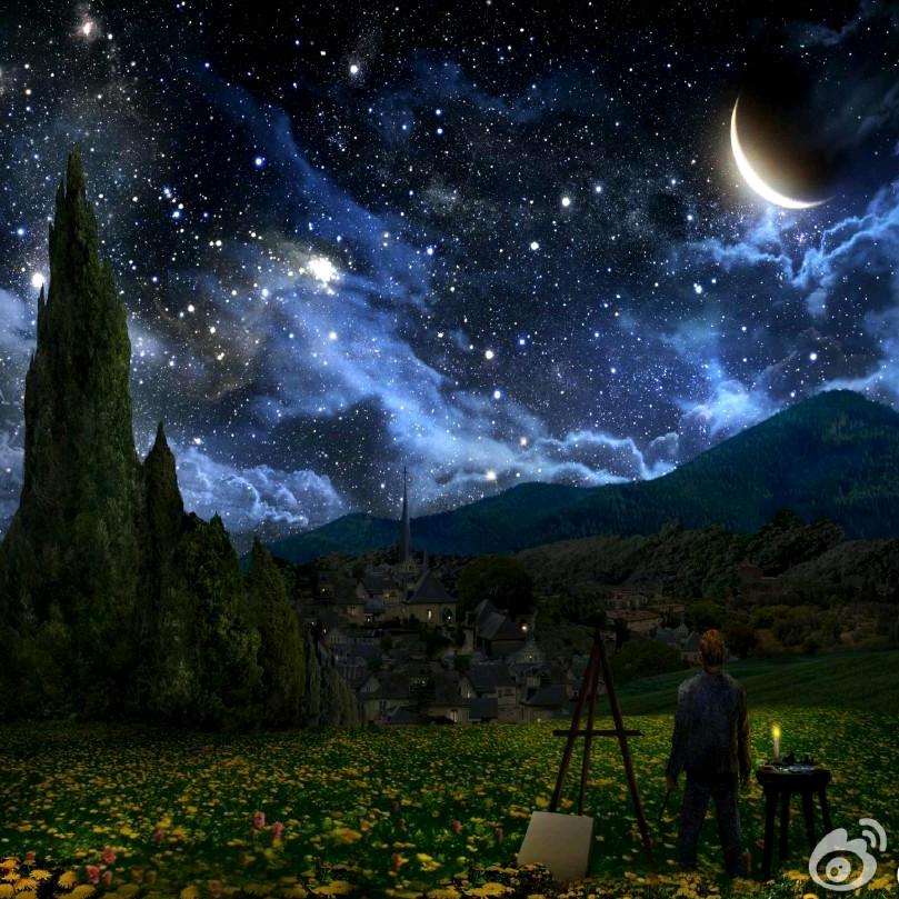 繁星皓月