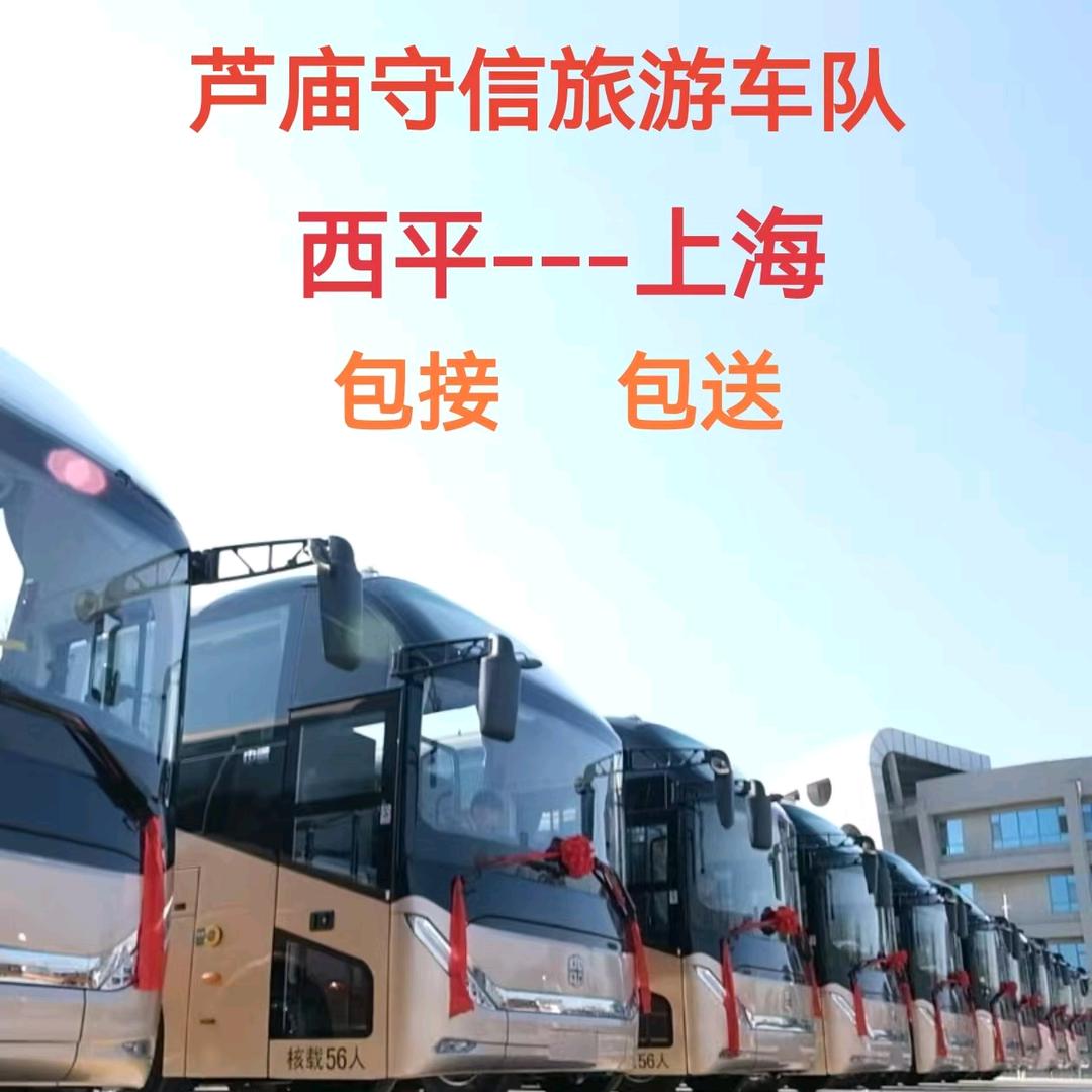 西平--上海每天往返 免费接送到