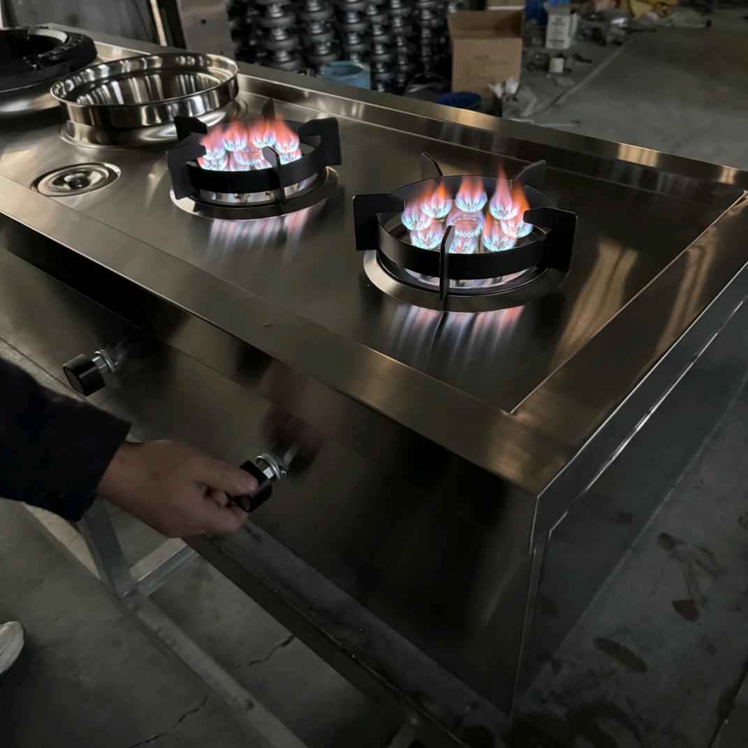 不锈钢一体橱柜猛火灶