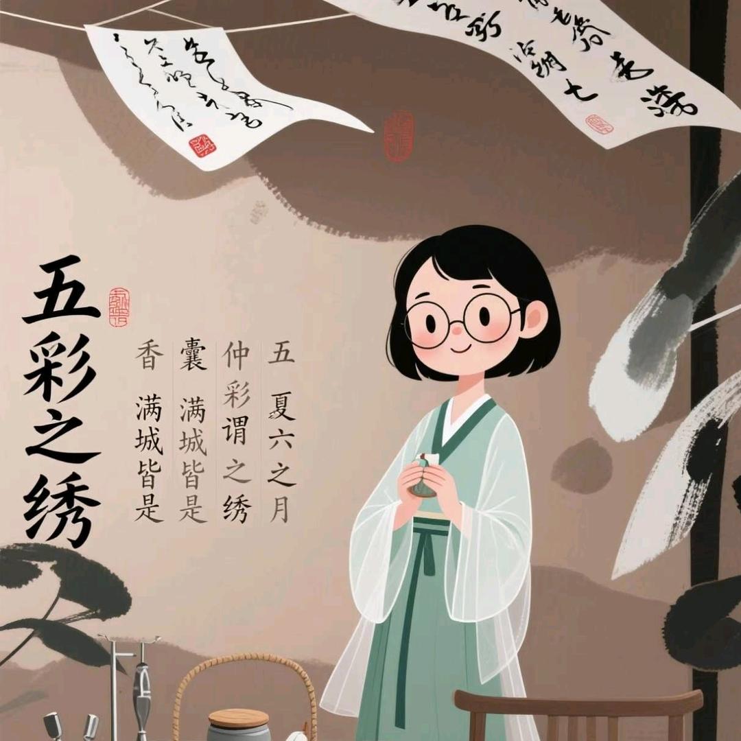 五彩之绣香囊