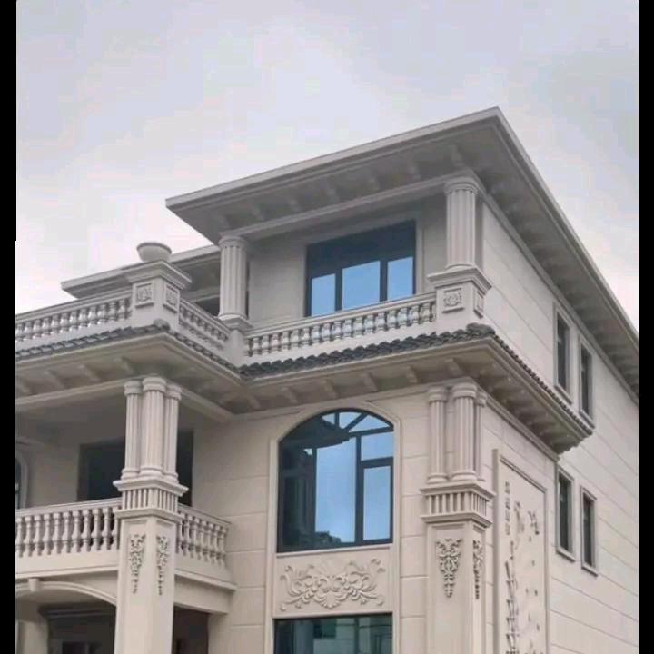 农村自建房别墅线条梁托外墙漆